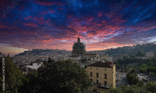 Konstfotografi very nice view of capodimonte in naples italy