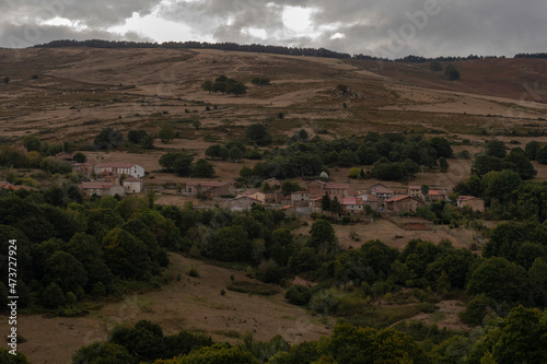 Rural landscape in the interior of Cantabria. photo