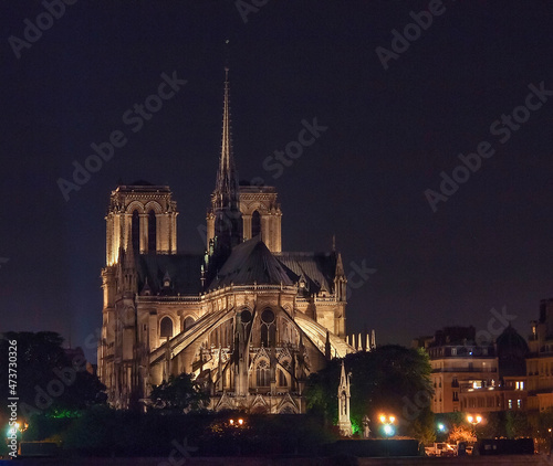 Cathedral Notre Dame de Paris is a most famous Gothic, Roman Catholic cathedral in Paris. France, Europe © rudiernst