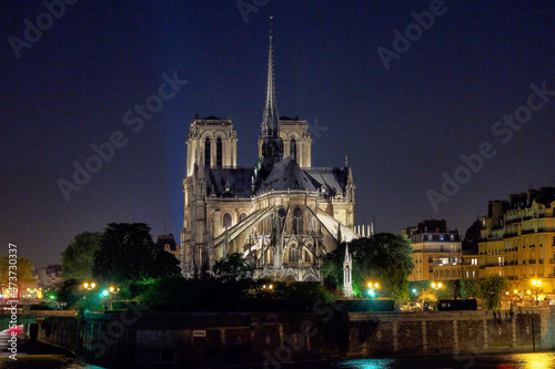 Cathedral Notre Dame de Paris is a most famous Gothic  Roman Catholic cathedral in Paris. France  Europe