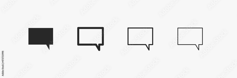 Simple message icon vector. Chat symbol isolated on white background. Set of flat dialog sign for UI and converse vector Simple message icon vector. Chat symbol isolated on white background. Set of flat dialog sign for UI and converse vector