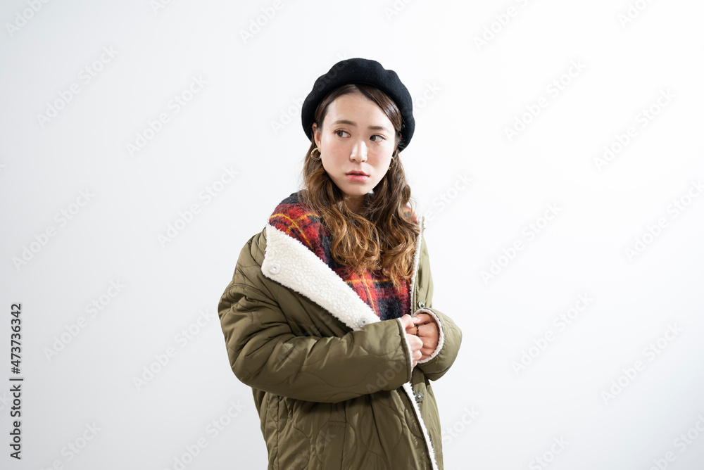 ベレー帽を被った女性 ベレー帽を被った女性