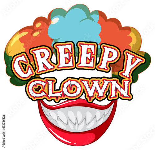 Creepy Clown banner with clown face