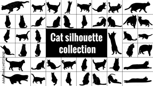 猫のシルエットコレクション