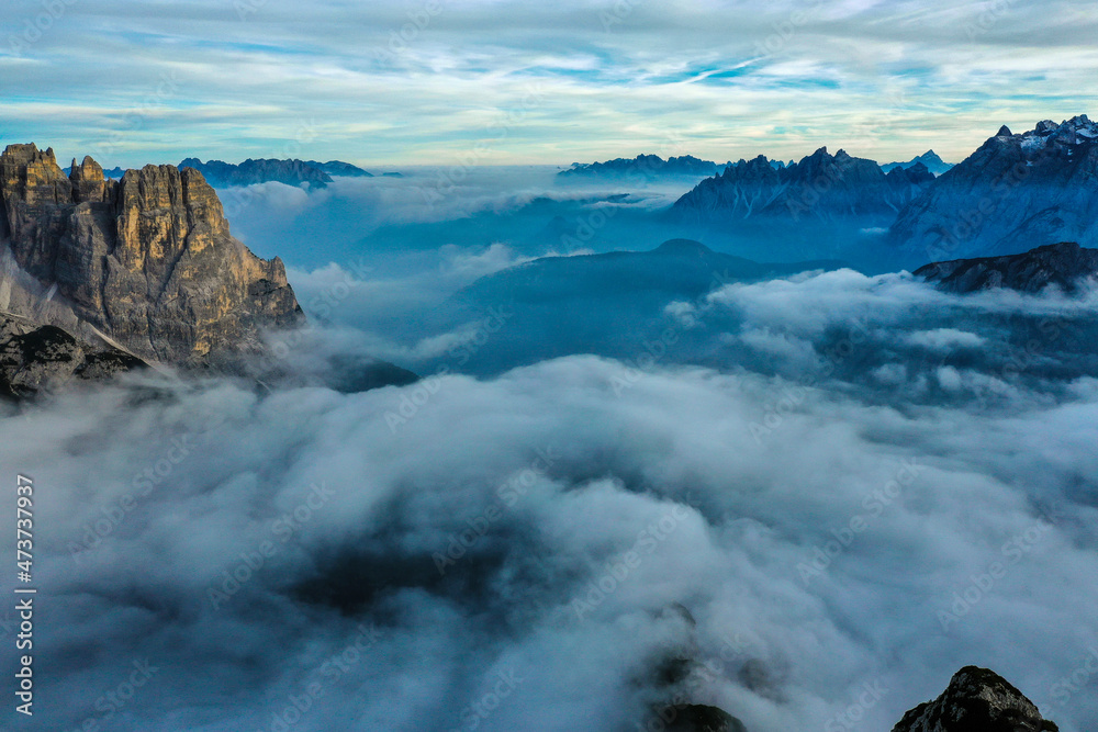 Sea Of Clouds At The Dolomites  