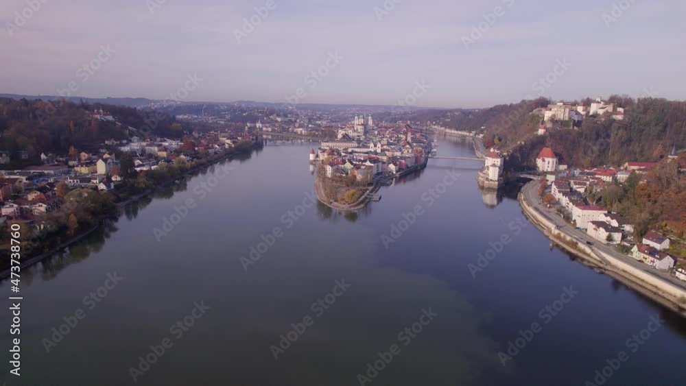 The River City of Passau in the Early Morning The River City of Passau in the Early Morning