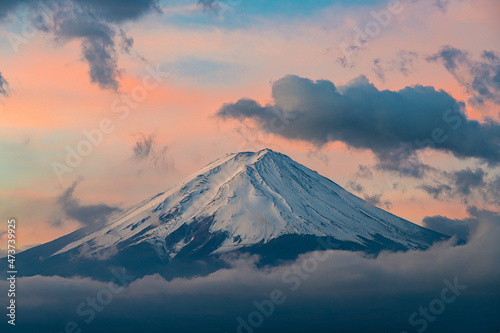 Pastel Fuji Sunrise photo