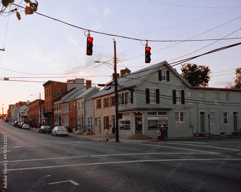 Downtown Frederick Maryland Intersection Stock Photo Adobe Stock