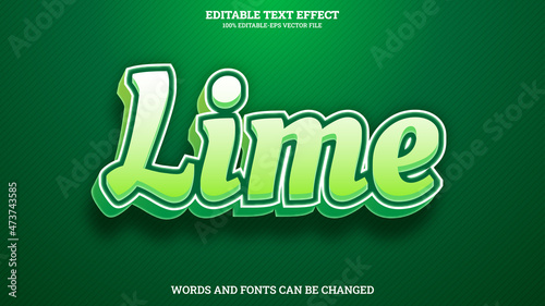Text Effect Style Lime