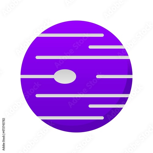 Neptune Flat Gradient Vector Icon Design