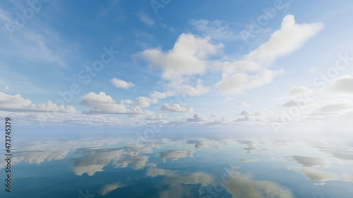Clouds over the ocean photo