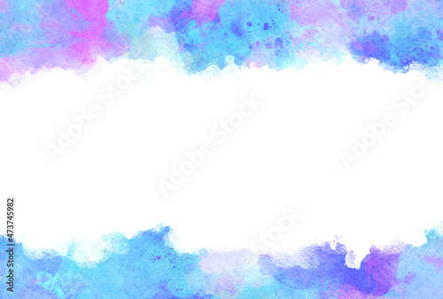 背景素材_水彩テクスチャ_紫と水色