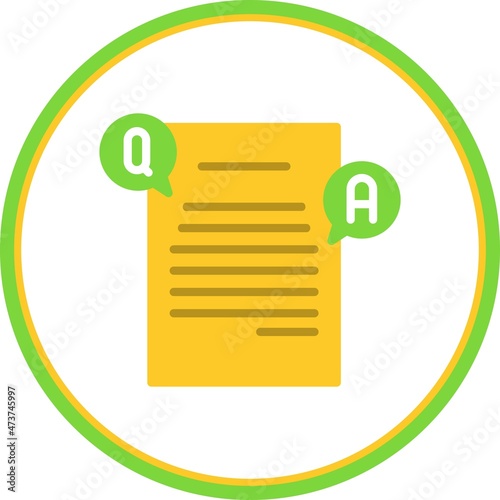 Frequently  Flat Circle Vector Icon Design