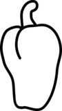 Bell pepper icon. Signs and symbols for your design.eps
