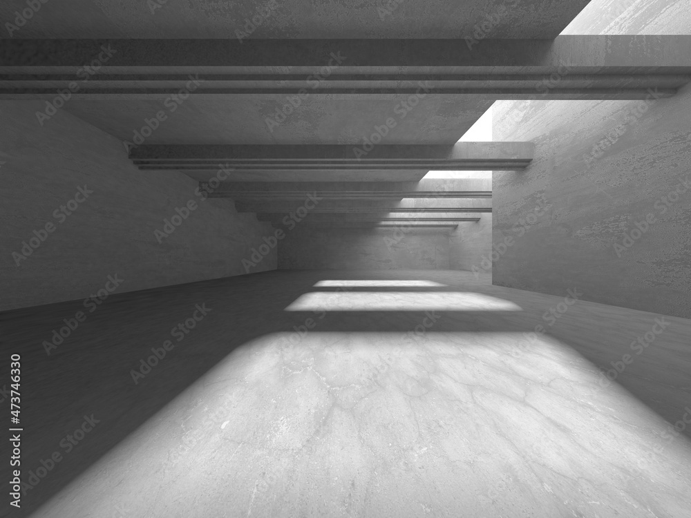 Dark Concrete Wall Architecture. Empty Room Dark Concrete Wall Architecture. Empty Room