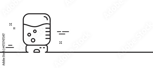 Water cooler bottle line icon. Still aqua drink sign. Liquid symbol. Minimal line illustration background. Water cooler line icon pattern banner. White web template concept. Vector