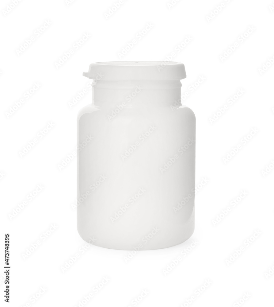 Bottle with pills isolated on white. Medicament Bottle with pills isolated on white. Medicament
