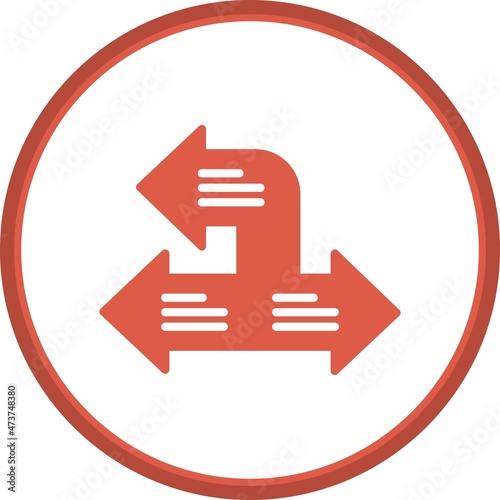 Arrows  Flat Circle Vector Icon Design