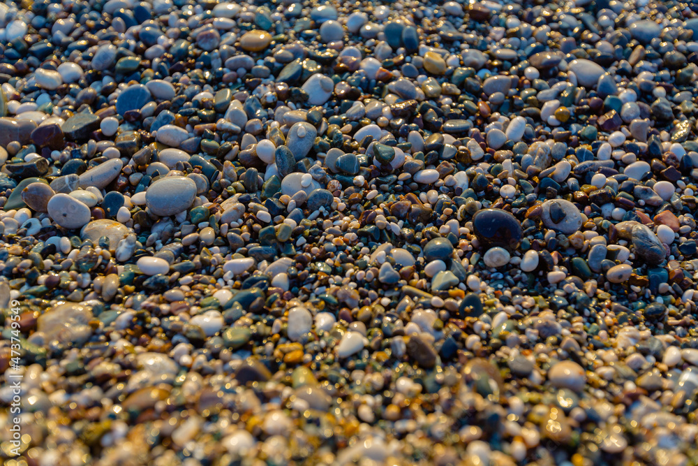 pebble stones on the sea beach pebble stones on the sea beach