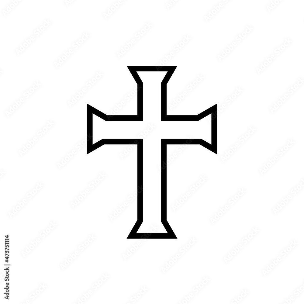 religion cross flat icon vector illustration