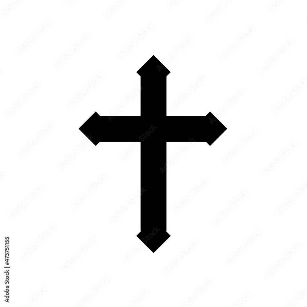 religion cross flat icon vector illustration religion cross flat icon vector illustration
