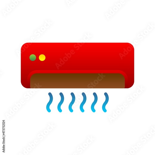 Air ConditionEr Flat Gradient Vector Icon Design
