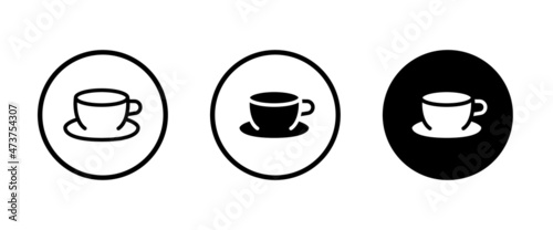 Cup of coffee, mug, tea icon Hot drink icon icons button, vector, sign, symbol, logo, illustration, editable stroke, flat design style isolated on white linear pictogram