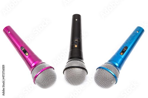 colored microphone