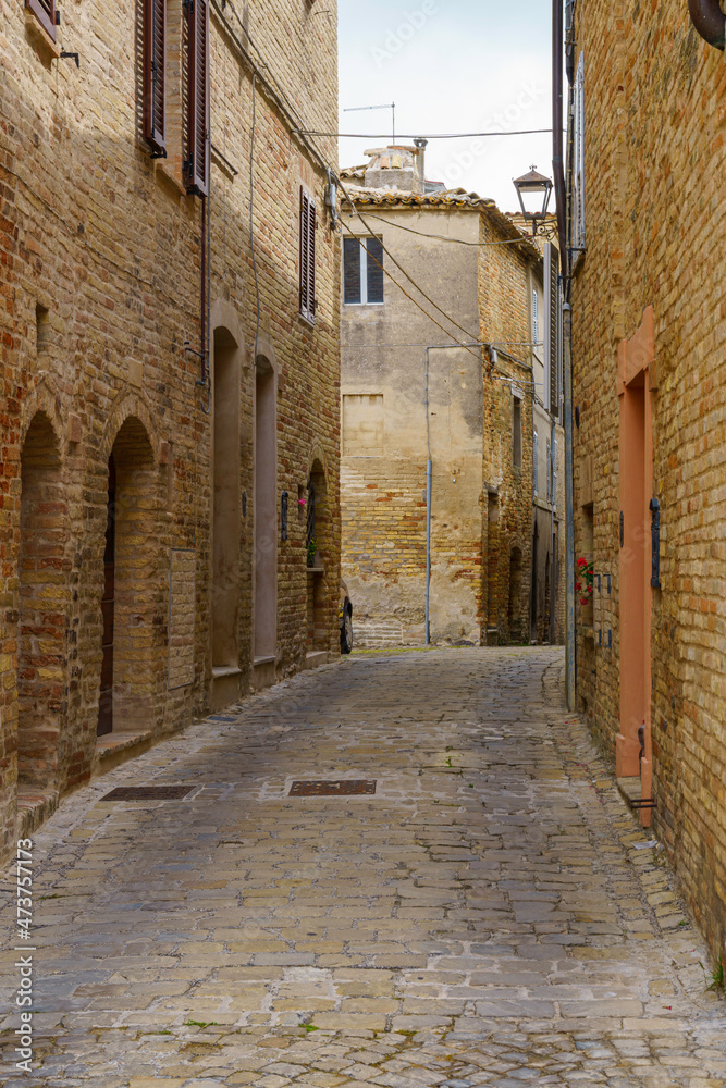 Moresco, medieval village in Fermo province, Marche, Italy