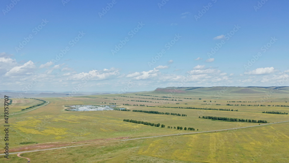 Obraz premium Lakes Shira and Bele, Beautiful lakes of Siberia, Khakassia, Russia
