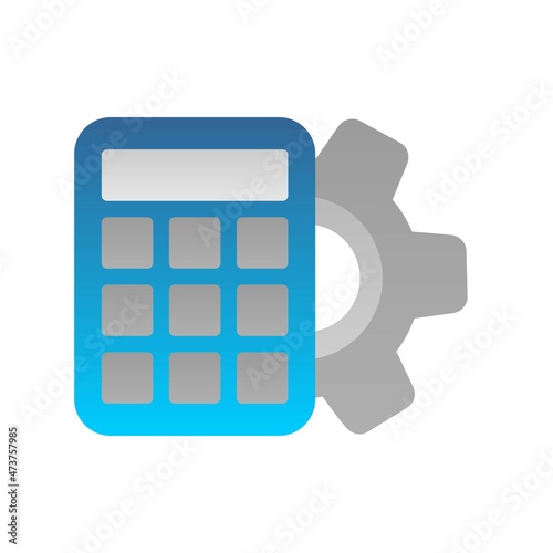 Calculator Flat Gradient Vector Icon Design