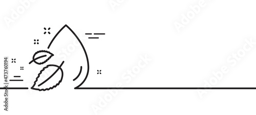 Water drop line icon. Moisture sign. Minimal line illustration background. Water drop line icon pattern banner. White web template concept. Vector