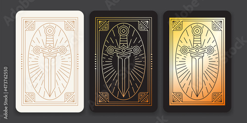 Set of Decorative Cards Frame Illustration Set