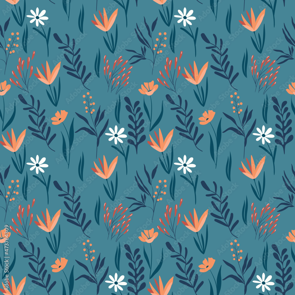 floral Very beautiful seamless pattern design for decorating, wallpaper, wrapping paper, fabric, backdrop and etc.