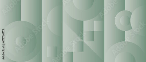 Green background with stripes in space retro style and circles texture with gradient lines. Ultra modern template for wallpaper or web screensaver, beautiful emerald textile pattern.