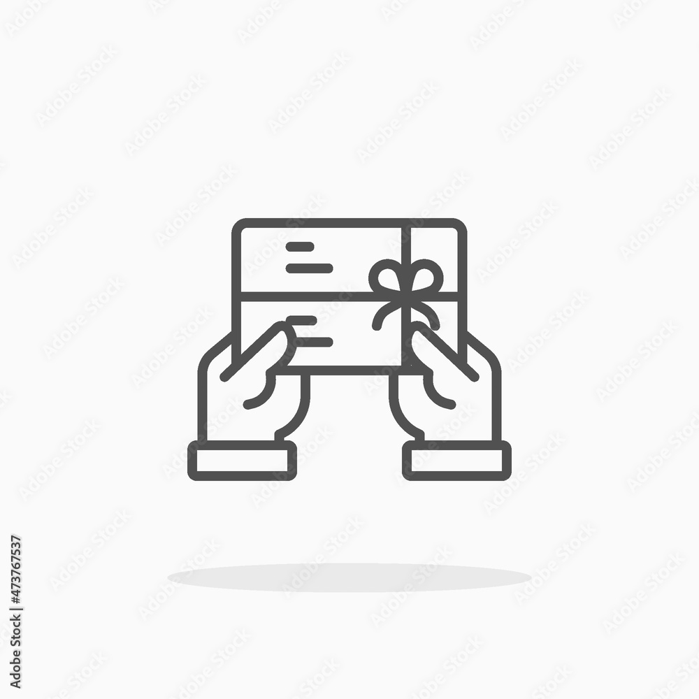 Gift Card Christmas icon. Outline style. Editable Stroke and pixel perfect. Vector illustration. Enjoy this icon for your project. Gift Card Christmas icon. Outline style. Editable Stroke and pixel perfect. Vector illustration. Enjoy this icon for your project.