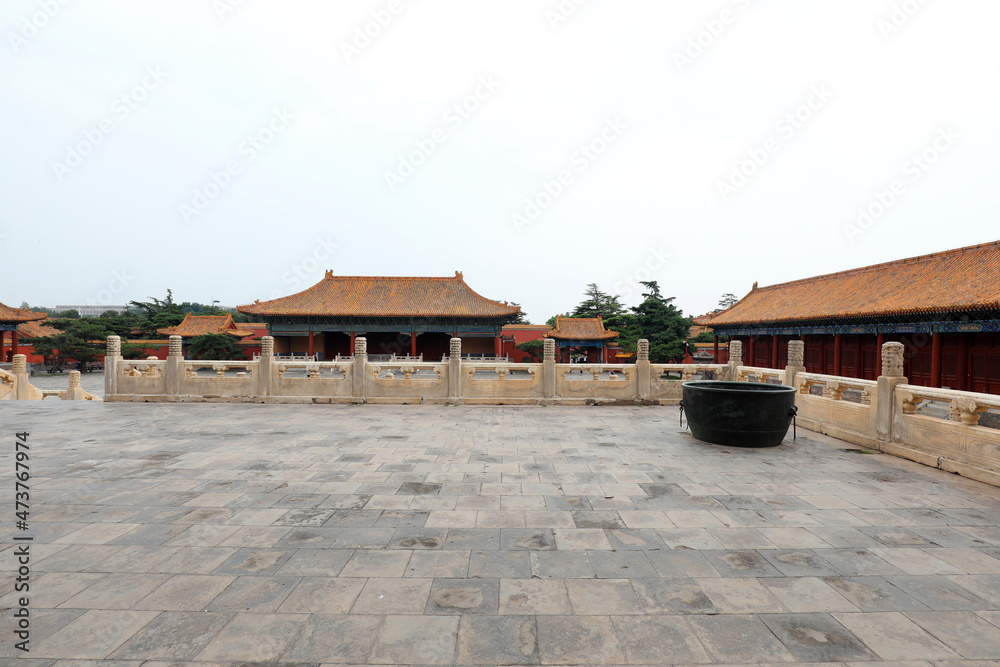 Architectural scenery of Beijing working people's Cultural Palace, China