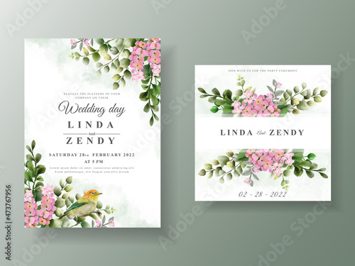 Greenery eucalyptus wedding invitations