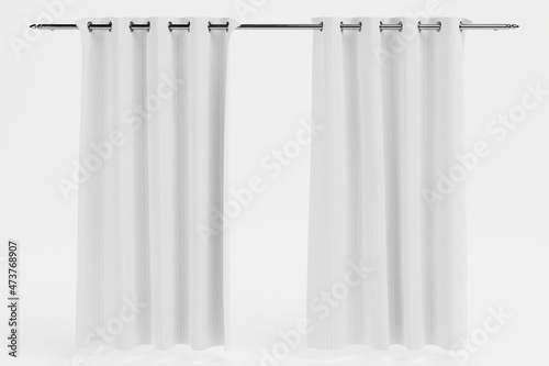 Realistic 3D Render of Curtains