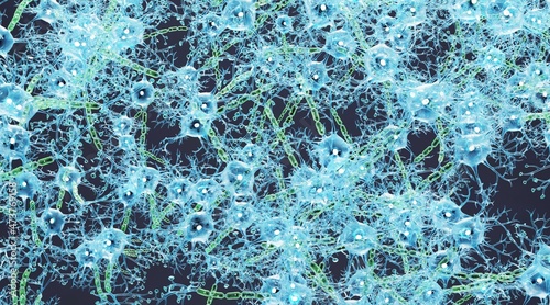 Wallpaper Mural Realistic 3D Render of Neural Network Torontodigital.ca