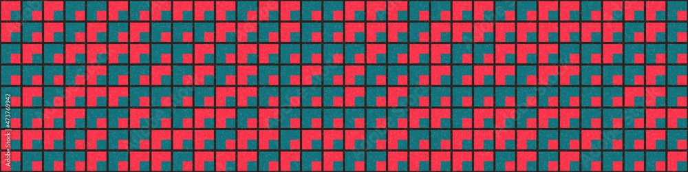 Fototapeta premium Abstract Geometric Pattern generative computational art illustration