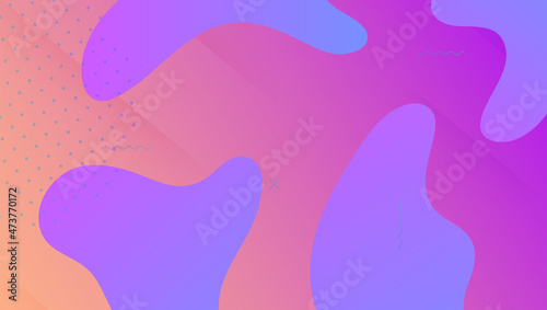Abstract Layout. Technology Paper. Color Futuristic Brochure. Flow Landing Page. Art Liquid Banner. Blue Mobile Poster. Gradient Design. Digital Screen. Magenta Abstract Layout