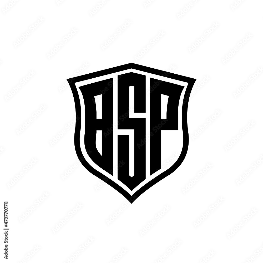 Bsp Letter Logo Design With White Background In Illustrator Vector Logo Modern Alphabet Font 9890