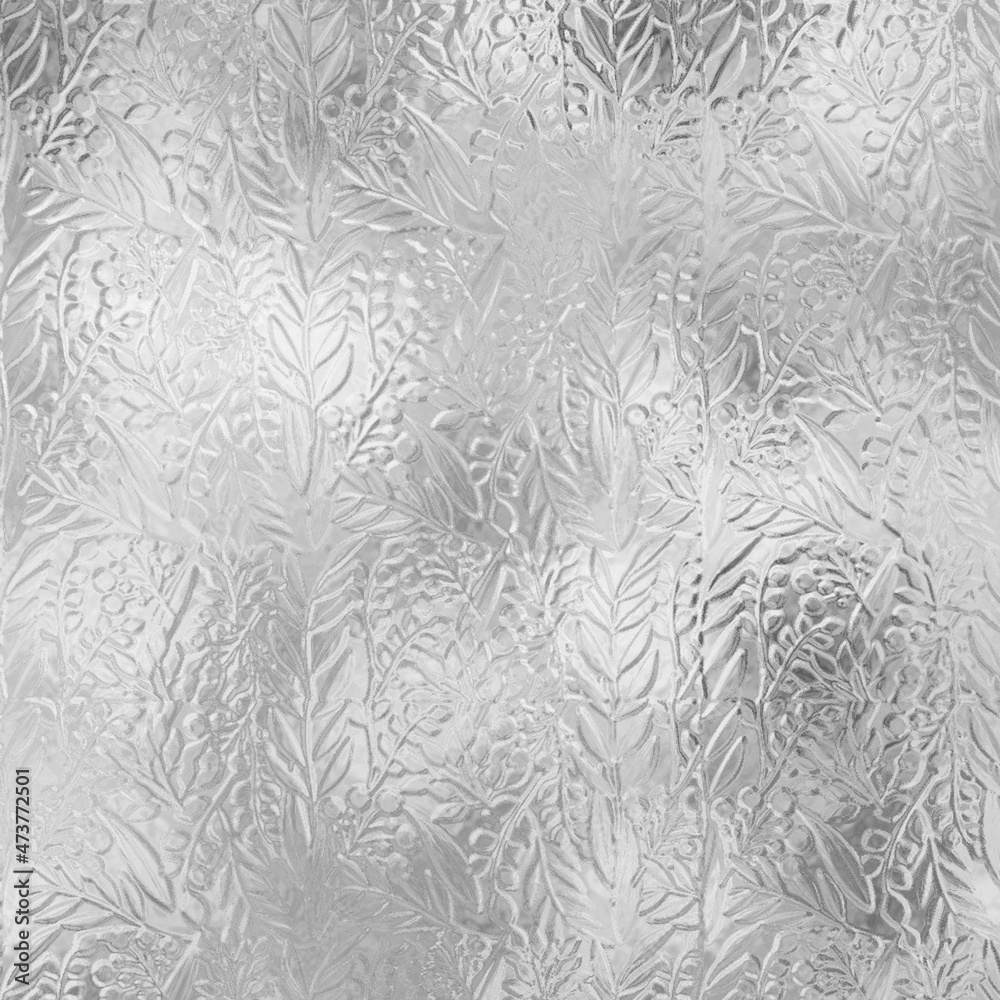 Pattern Embossed Metal,aluminium, texture,background. Interior wall decoration,abstract floral glass,embossed flowers pattern