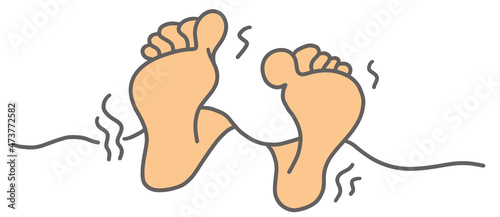 Restless Leg Syndrome icon. doodle line Vector illustration