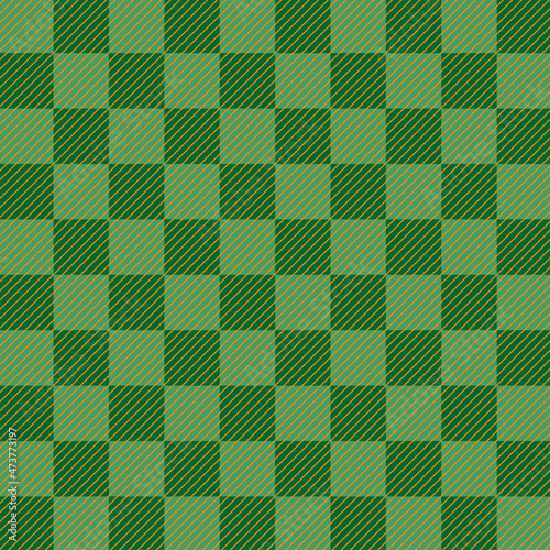 Seamless pattern Tartan shamrock green plaid,Scottish pattern in orange and green cageTraditional Scottish checkered background.Vector illustration Seamless classic check background texture for fabric