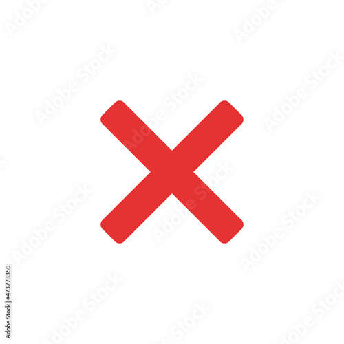 Cross red icon