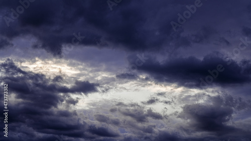 Image with dramatic sky before raining in the summer