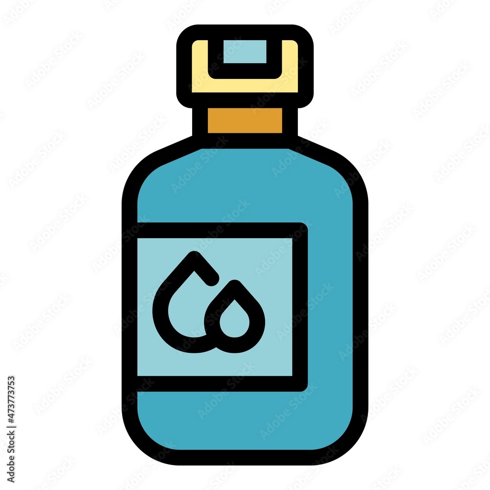 Cosmetic mouthwash icon. Outline cosmetic mouthwash vector icon color flat isolated Cosmetic mouthwash icon. Outline cosmetic mouthwash vector icon color flat isolated