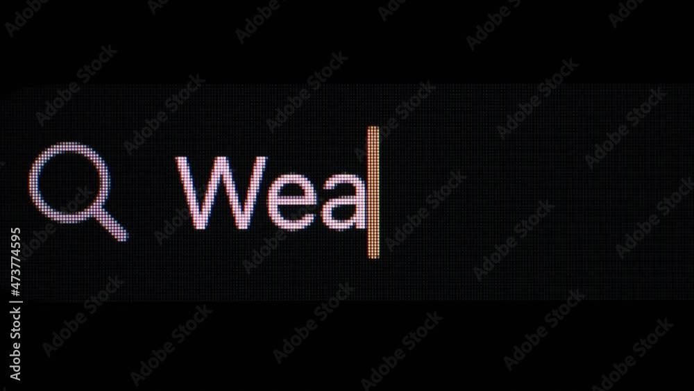 Searching the weather on the Internet, gadget screen in close-up, 4k, macro Searching the weather on the Internet, gadget screen in close-up, 4k, macro
